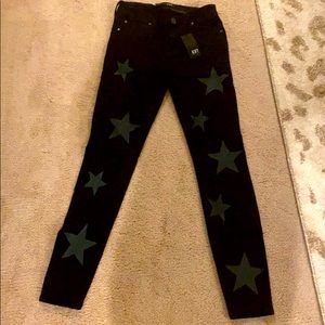 KUT MIA Toothpick Skinny Star Black Jeans